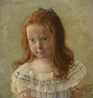 Lot 7326, Auction  113, Müller, Karl Josef, Bildnis eines jungen Mädchens mit roten Haaren
