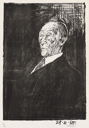 Lot 7435, Auction  113, Sutherland, Graham, Portrait Konrad Adenauer