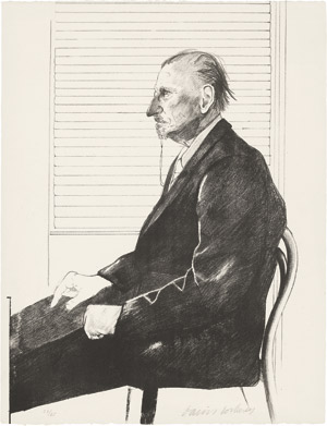 Lot 8382, Auction  113, Hockney, David, Porträt von Felix Man (The Print Collector)