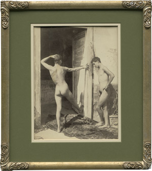 Lot 4031, Auction  114, Gloeden, Wilhelm von, Two young nude boys in doorway