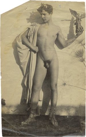 Lot 4049, Auction  114, Plüschow, Guglielmo, Young nude boy in classical pose; Two young nude boys in doorway