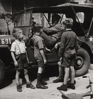 Lot 4080, Auction  114, Arthaud, Marcel, Young boys with American soldier, Berlin