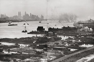 Lot 4137, Auction  114, Feininger, Andreas, The Hudson River and lower Manhattan from above