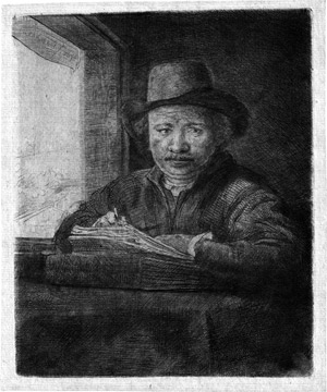 Lot 5162, Auction  114, Rembrandt Harmensz. van Rijn, Selbstbildnis am Fenster