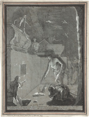 Lot 5188, Auction  114, Schönfeld, Johann Heinrich, Saul und die Hexe von Endor.