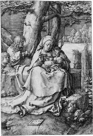Lot 5387, Auction  114, Leyden, Lucas van, Die Jungfrau mit dem Kind und zwei Engeln