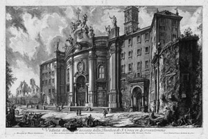 Lot 5484, Auction  114, Piranesi, Giovanni Battista, Veduta della Facciata della Basilica di S. Croce in Gerusalemme