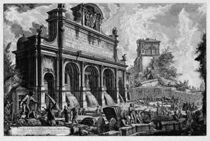 Lot 5486, Auction  114, Piranesi, Giovanni Battista, Veduta del Castello dell' Acqua Paola sul Monte Aureo