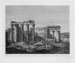 Lot 5595, Auction  114, Thürmer, Joseph, Östliche Ansicht der Tempel des Erechtheus, der Minerva Polias und der Pandrosa