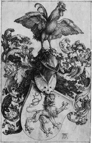 Lot 5697, Auction  114, Dürer, Albrecht, Löwenwappen mit dem Hahn