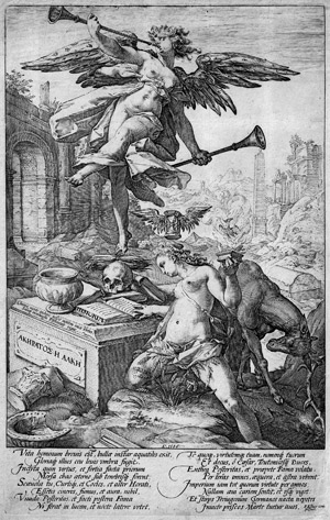 Lot 5720, Auction  114, Goltzius, Hendrick, Allegorie mit Fama und Historia