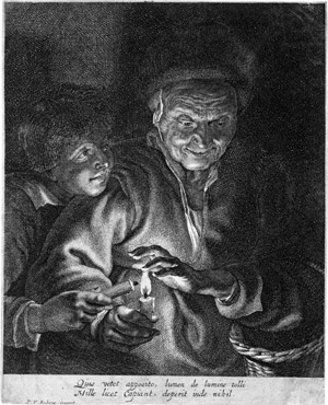 Lot 5831, Auction  114, Rubens, Peter Paul - nach, Die alte Frau und der Knabe bei Kerzenlicht