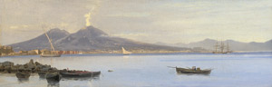 Lot 6047, Auction  114, Neumann, Johan Carl, Ansicht des rauchenden Vesuvs am Golf von Neapel