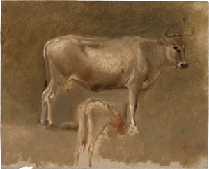 Lot 6053, Auction  114, Gauermann, Friedrich, Stehende Kuh nach rechts