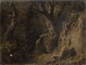 Lot 6058, Auction  114, Piepenhagen, August Friedrich, Waldinneres mit knorrigen Bäumen