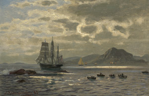 Lot 6077, Auction  114, Eckenbrecher, Themistokles von, Dreimaster und Ruderboote vor der Norwegischen Küste