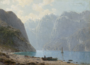 Lot 6114, Auction  114, Schultze, Robert, Norwegische Fjordlandschaft