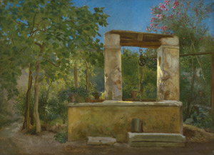 Lot 6117, Auction  114, Franck, Adolf Theodor, Römischer Ziehbrunnen zwischen Feigenbäumen und blühendem Oleander