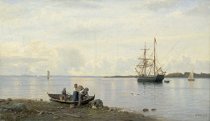 Lot 6127, Auction  114, Kleineh, Oscar, Segelschiff auf Reede vor der finnischen Küste