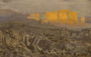 Lot 6130, Auction  114, Gentz, Wilhelm, Landschaft bei Theben im Sonnenuntergang