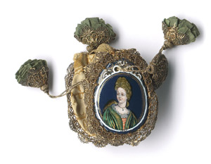 Lot 6375, Auction  114, Laudin, Jacques I. - zugeschrieben, spätes 17. Jahrhundert. Almosenbörse besetzt mit Emailbildnissen eines Brautpaares