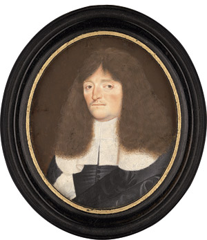 Lot 6380, Auction  114, Monogrammist DM, Bildnis eines Mannes in schwarzem Seidenwams mit weißem Spitzenkragen