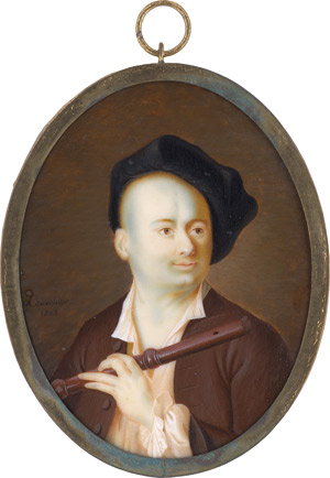 Lot 6383, Auction  114, Cruvelier, Bildnis eines jungen Flötenspielers mit schwarzer Mütze