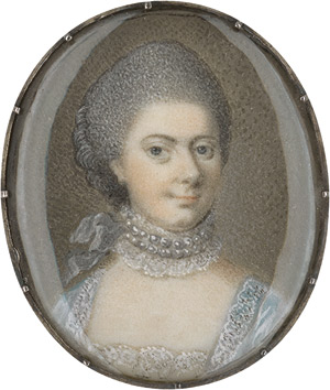 Lot 6391, Auction  114, Deutsch, um 1760. Bildnis einer jungen Prinzessin, wohl der Anna Amalia von Braunschweig, mit Perlenhalskette
