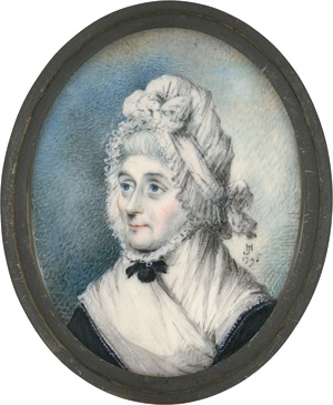 Lot 6408, Auction  114, Haudry de Janvry (auch Henry de Janvry genannt), André-Pierre, Bildnis einer Frau mit weißer Rüschenhaube, in schwarzem Kleid mit weißem Brusttuch