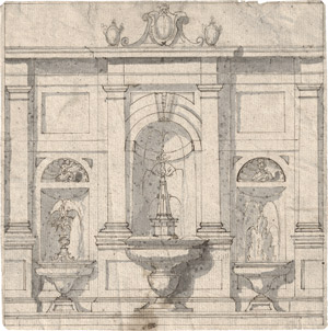 Lot 6533, Auction  114, Italienisch, 17. Jh. Brunnenarchitektur für eine Fassade