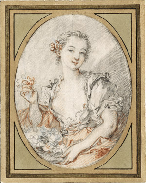 Lot 6582, Auction  114, Carriera, Rosalba, La Primavera: Junge Frau mit Blumenkorb.