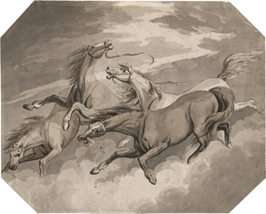 Lot 6680, Auction  114, Französisch, Mitte 19. Jh. Vier fliegende Pferde
