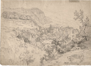 Lot 6688, Auction  114, Schirmer, Johann Wilhelm, Umgebung von Subiaco mit Blick auf das Monastero di San Benedetto