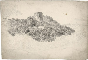 Lot 6694, Auction  114, Piepenhagen, August Friedrich, Böhmische Landschaft mit Blick auf eine mittelalterliche Burg