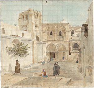 Lot 6713, Auction  114, Deutsch, 19. Jh. Die Grabeskirche in Jerusalem