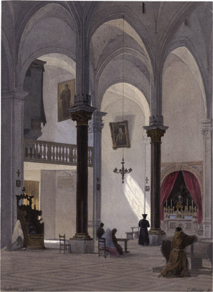 Lot 6716, Auction  114, Werner, Carl Friedrich Heinrich, Das Innere der Kirche Santa Maria di Portosalvo in Palermo