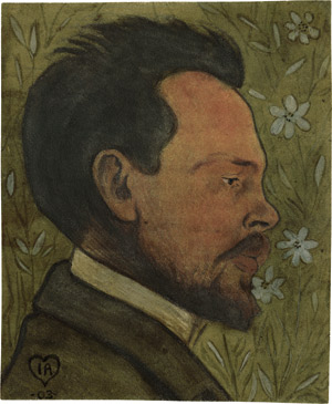 Lot 6759, Auction  114, Arosenius, Ivar, Profilbildnis des Malers Nils Rosberg (1865-1957)