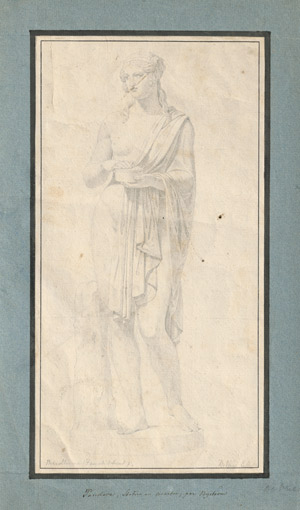 Lot 6815, Auction  114, Französisch, 19. Jh. . Studie der Pandora von Johan Niclas Byström (1783-1848)