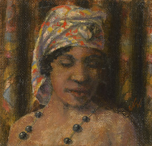 Lot 7374, Auction  114, Monogrammist JW, Porträt einer afrikanischen Frau mit Turban