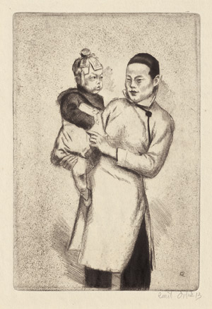 Lot 7403, Auction  114, Orlik, Emil, Chinesische Mutter mit Kind 