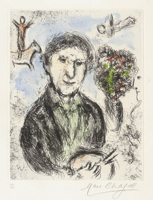 Lot 8045, Auction  114, Chagall, Marc, Portrait au bouquet