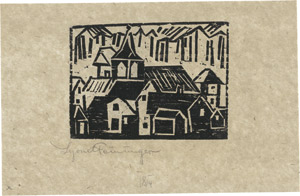 Lot 8065, Auction  114, Feininger, Lyonel, Kirche und Dorf
