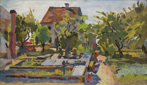 Lot 8169, Auction  114, Kretzschmar, Bernhard, Blick in den Garten