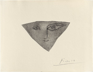 Lot 8264, Auction  114, Picasso, Pablo, Visage triangulaire