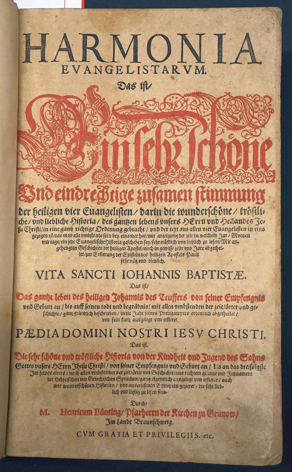 Lot 1081, Auction  115, Bünting, Heinrich, Harmonia evangelistarum