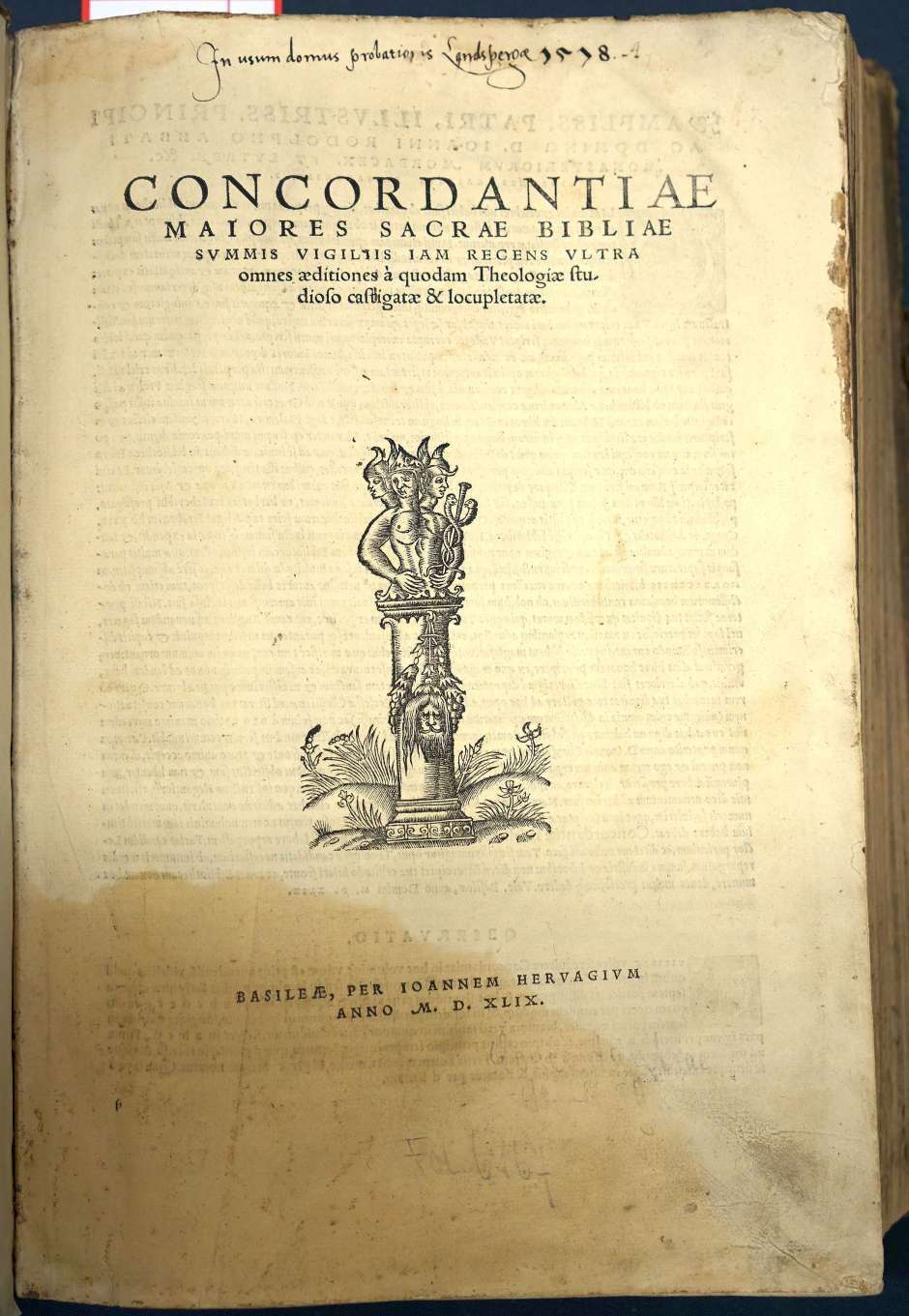 Lot 1088, Auction  115, Conradus von Halberstadt, Concordantiae maiores sacrae bibliae summis vigiliis iam recens ultra omnes 