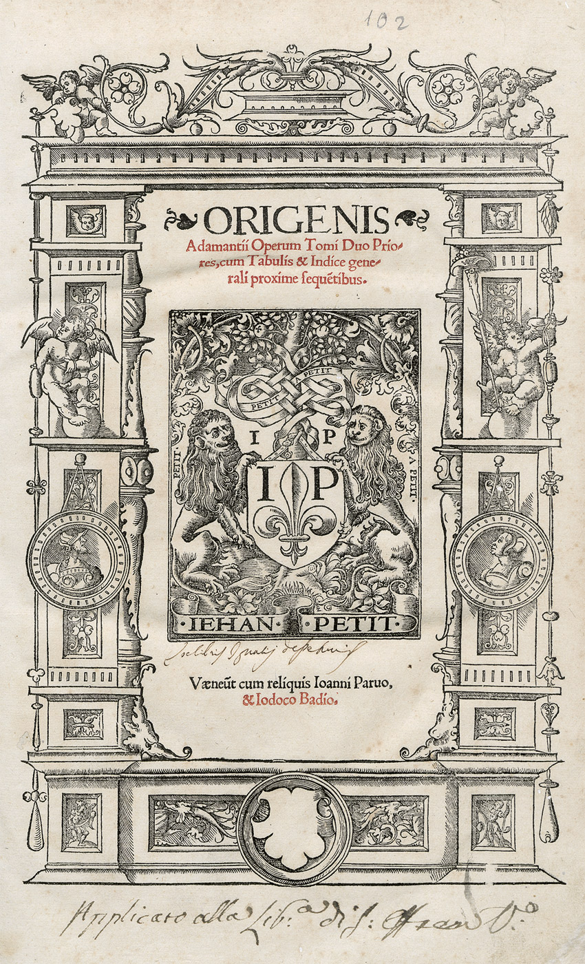 Lot 1162, Auction  115, Origines Adamantius, Opera (Paris 1530)