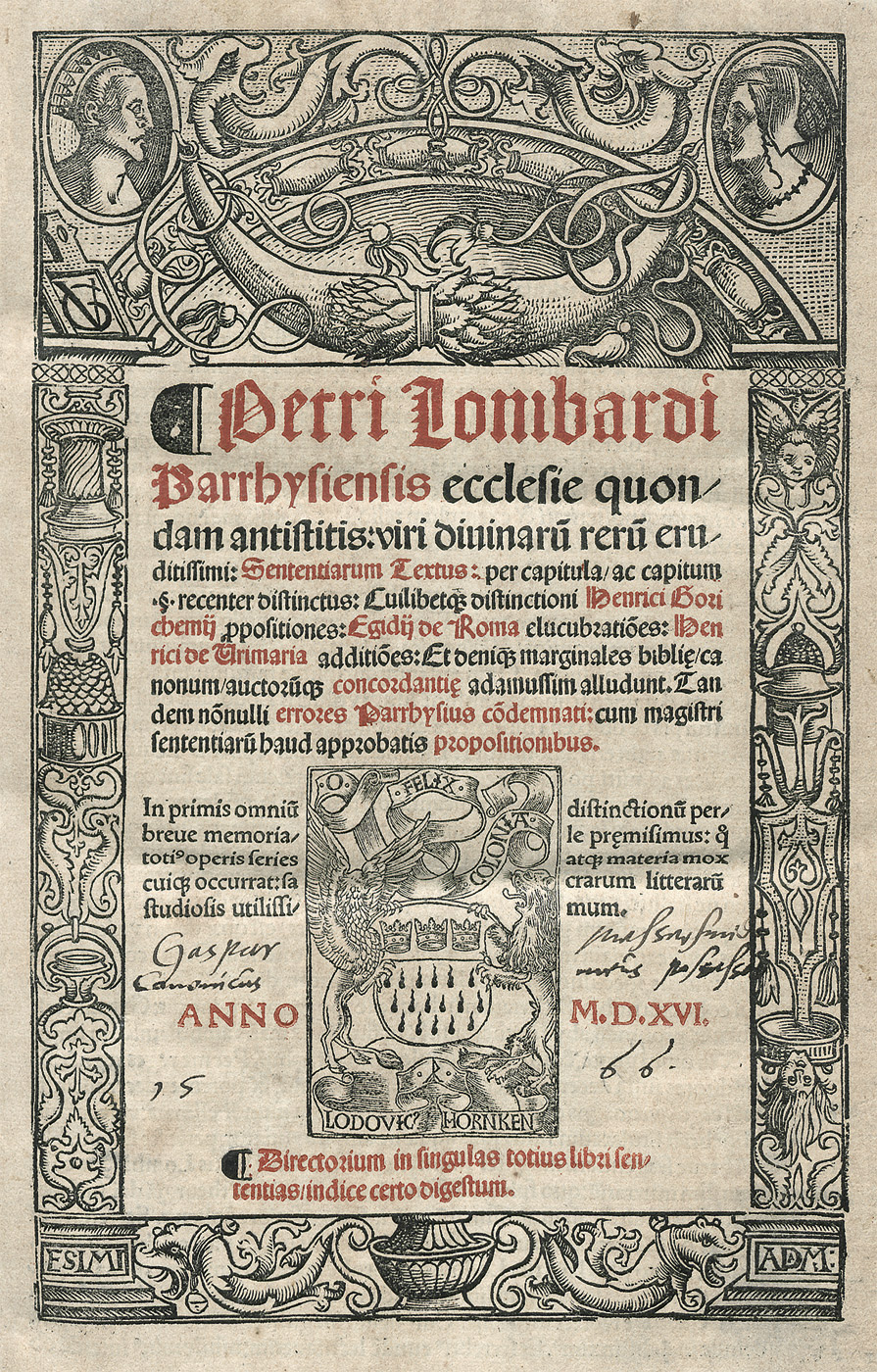 Lot 1167, Auction  115, Petrus Lombardus, Sententiarum Textus per capitula 