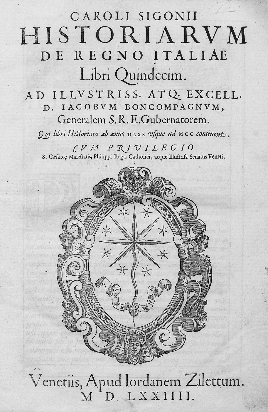 Lot 1188, Auction  115, Sigonio, Carlo, Historiarum de regno Italiae libri quindecim