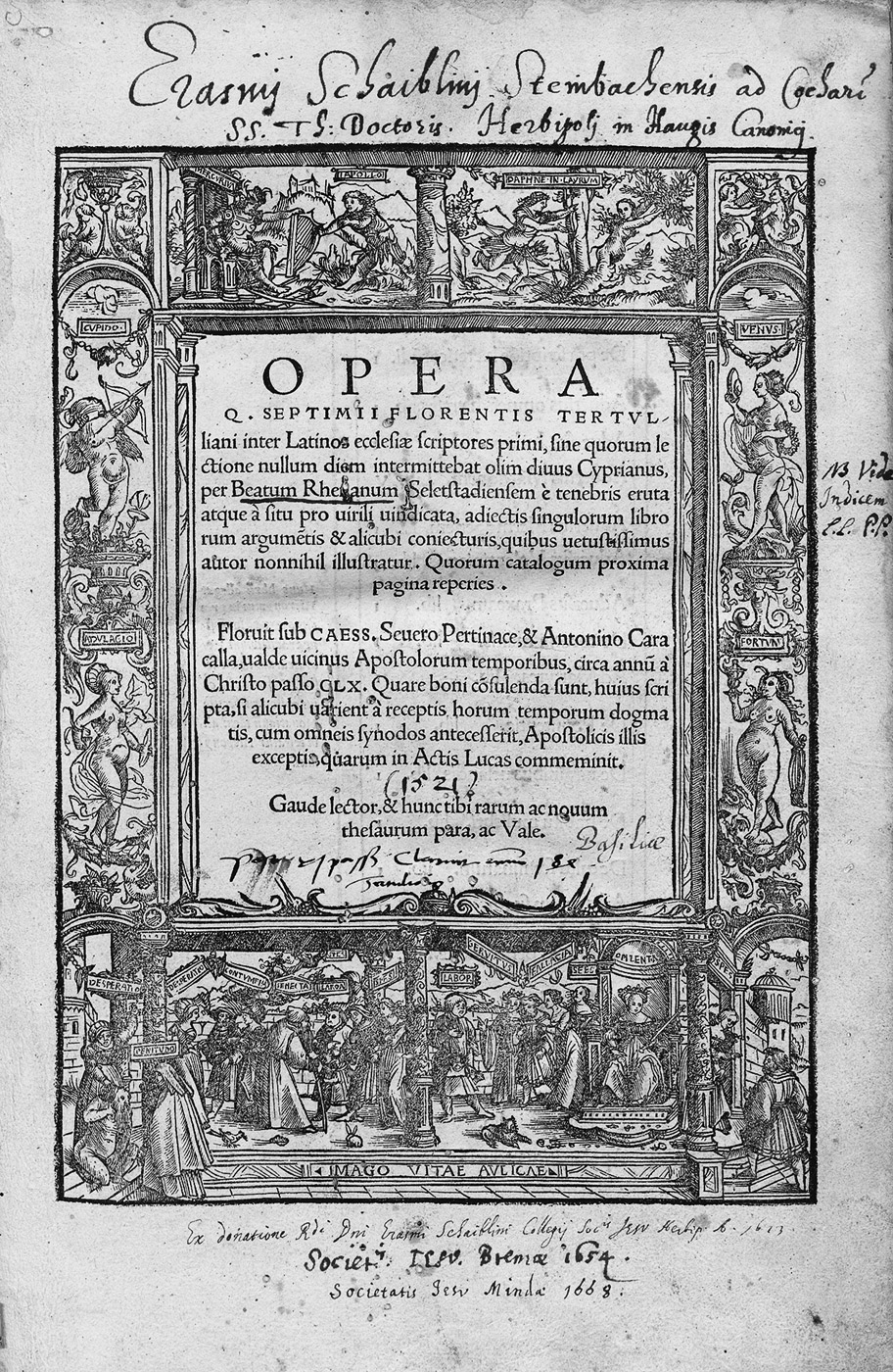 Lot 1193, Auction  115, Tertullian, Quinus Septimius Florens, Opera